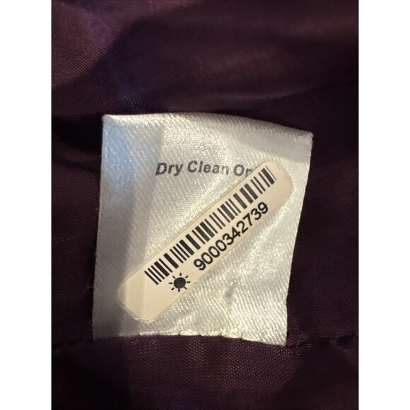 Ann Mashburn Size Medium 100% Wool Knit Sweater Purple Dress V-Neck - Picture 6 of 8